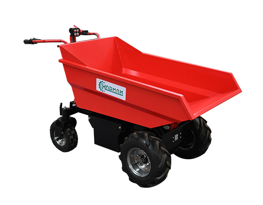 Battery power barrow dumper