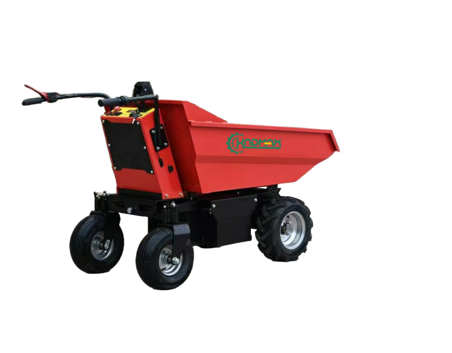 Battery power barrow dumper
